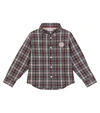 BRUNELLO CUCINELLI CHECKED LONG-SLEEVED COTTON SHIRT,P00602167