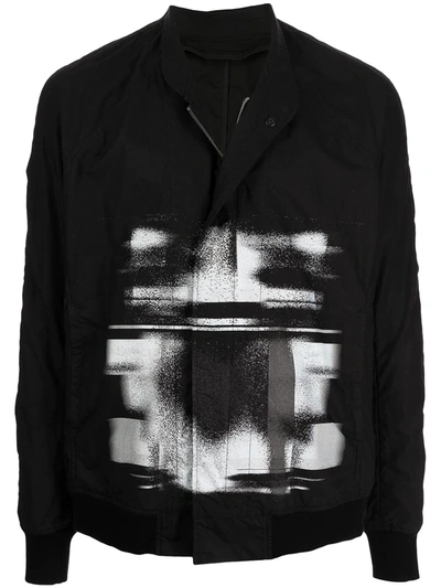 Julius Graphic-print Lightweight Jacket In Black