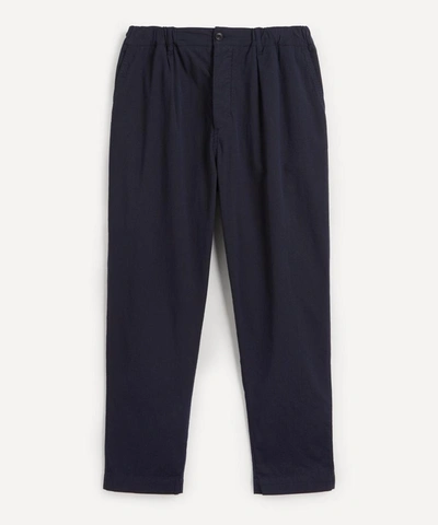 Albam Casual Seersucker Trousers In Navy