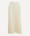 Co Essentials Elastic-waist Pleated Skirt In Ivory