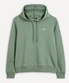 Apc Item Logo-print Cotton-jersey Hooded Sweatshirt In Grey Green