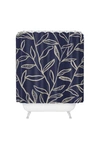 Deny Designs Patter Shower Curtain In Navy Leaves