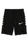 Nike Dri-fit Elite 23 Big Kids' (boys') Basketball Shorts In Black/ White