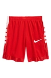 Nike Kids' Dri-fit Elite Athletic Shorts In University Red