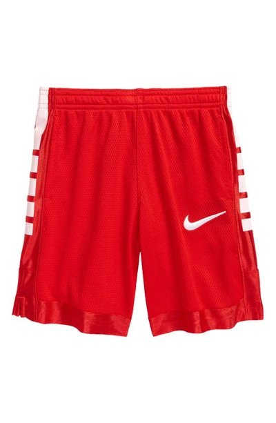 Nike Kids' Dri-fit Elite Athletic Shorts In University Red