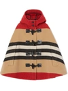 BURBERRY ICON STRIPE DUFFLE CAPE