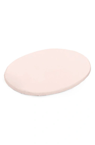 Stokke Sleepi Mini Fitted Cotton Sheet In Peachy Pink