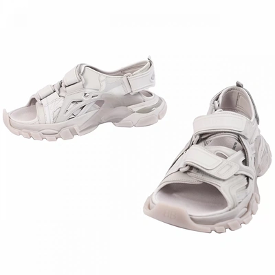 Balenciaga Track Touch-strap Sandals In Grey