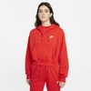Nike Sportswear Essential Women's Fleece Pants In Chile Red,white