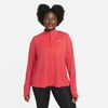 Nike Element Women's 1/2-zip Running Top In Chile Red,magic Ember,heather