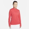 Nike Dri-fit Uv Victory Women's 1/2-zip Golf Top In Fusion Red,white