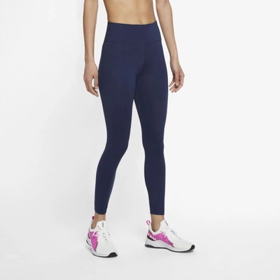Nike One Luxe Women's Mid-rise 7/8 Leggings In Blue