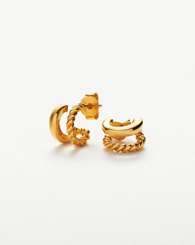 Missoma Radial Double Huggies 18ct Gold Plated Vermeil
