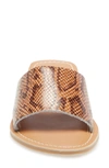 Beach By Matisse Cabana Slide Sandal In Brown Snake Print Leather