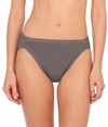 Natori Bliss French Cut Brief Panty Underwear With Lace Trim In Mineral