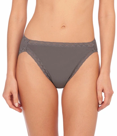 Natori Bliss French Cut Brief Panty Underwear With Lace Trim In Mineral