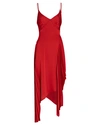 MONSE PLEATED ASYMMETRICAL SLIP DRESS