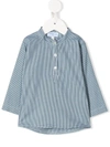 Siola Buttoned Micro-print Shirt In White