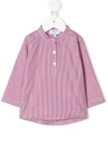 Siola Buttoned Micro-print Shirt In Red