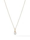 David Yurman 18kt Yellow Gold Solari Pearl And Diamond Necklace In Gold