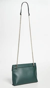 Strathberry Stylist Leather Shoulder Bag In Bottle Green