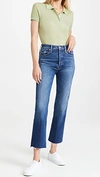 Mother The Tripper Ankle Fray Jeans In Nature Touch Base In Nature Touch Base