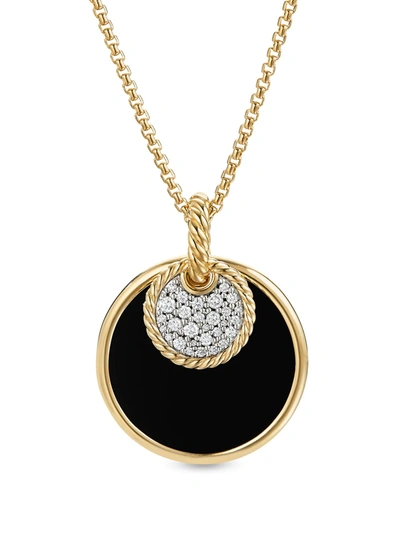 David Yurman 18kt Yellow Gold 24mm Elements Pendant Necklace