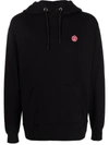 Aspesi Black Cotton Hoodie With Patch In Black