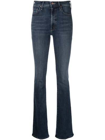Mother High-rise Skinny Jeans In Blau