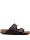 Birkenstock Arizona Oiled Leather Sandals In Braun