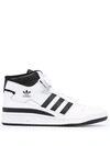 Adidas Originals Black & White Forum Mid Sneakers In Weiss