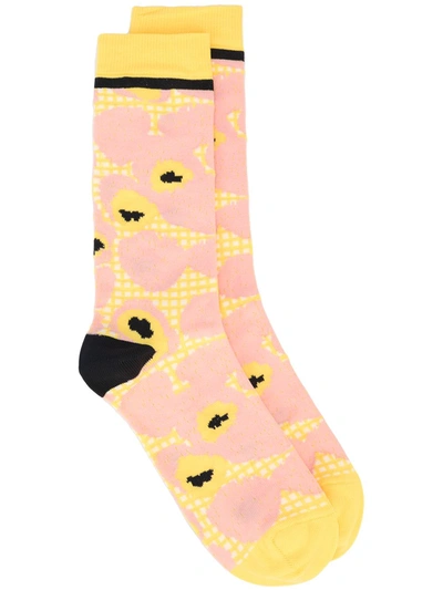 Henrik Vibskov Strawberry Knit Socks In Pink