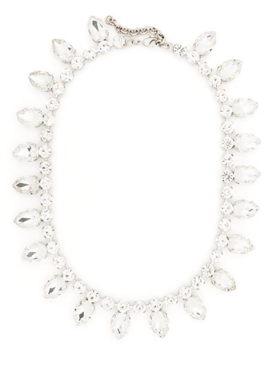 Philipp Plein Crystal-embellished Necklace In Silver