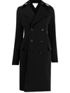 Bottega Veneta Women's Double-breasted Calvary Wool Coat In Black