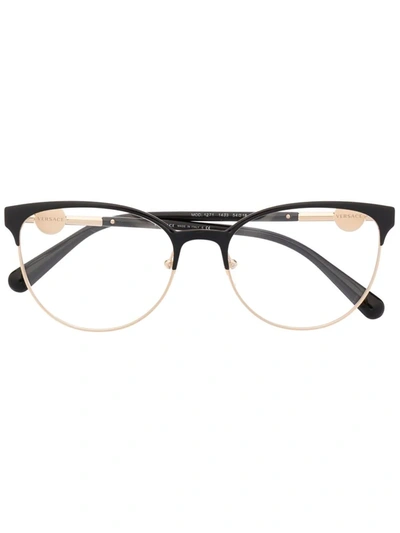 Versace Square-frame Glasses In Gold