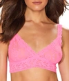 Hanky Panky Signature Lace Crossover Bralette - Dragon Fruit In Glow Pink