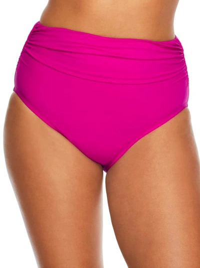 Profile By Gottex Tutti Frutti High-waist Bikini Bottom In Violet