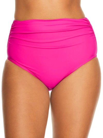 Profile By Gottex Tutti Frutti High-waist Bikini Bottom In Raspberry