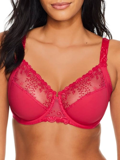 Simone Perele Delice Side Support Bra In Cranberry