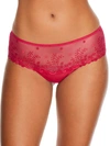 Simone Perele Delice Floral-embroidered Boyshorts In Cranberry