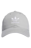 Adidas Originals Adidas Women's Originals Relaxed Strap-back Cotton Cap In Grey