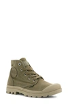 Palladium Pampa Hi Bootie In Olive Textile