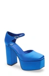 Jeffrey Campbell Ovr-n-out Pump In Blue Satin