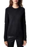 Zadig & Voltaire Women's Miss M Embellished Skull Merino-wool Sweater In Black