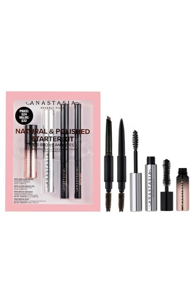 Anastasia Beverly Hills Natural & Polished Travel Size Brow & Lash Starter Set In Medium Brown