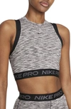 Nike Women's Space-dyed Cropped Tank Top In Black