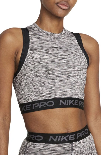 Nike Women's Space-dyed Cropped Tank Top In Black