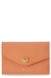 Mulberry Bifold Leather Card Case In Apricot