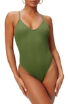 Good American Always Fits One-piece Swimsuit In Pesto001