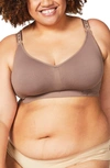 Cake Maternity Cake Sugar Candy Full Bust Seamless Maternity/nursing Bra In Cocoa